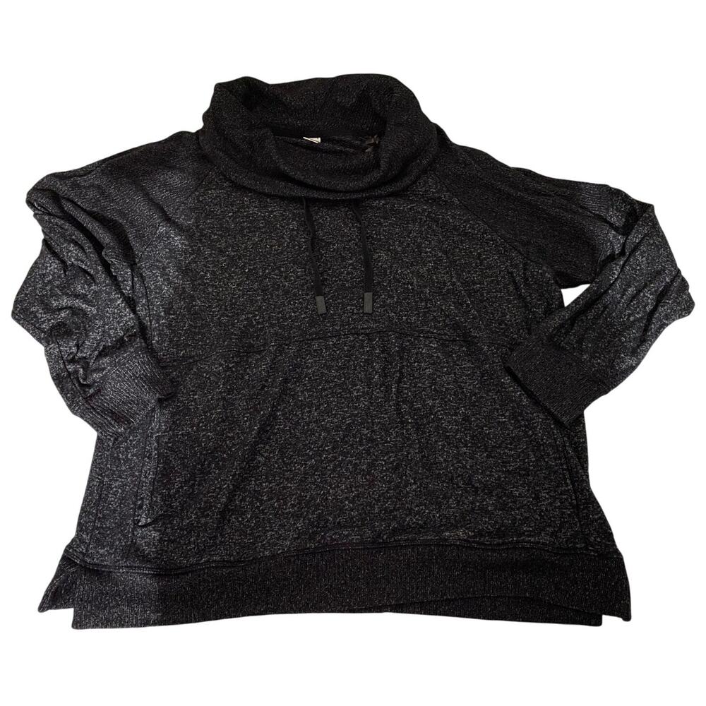 MEMBERS MARK Ladies Lounge Black Top Cowell Neck Pockets Size XXL